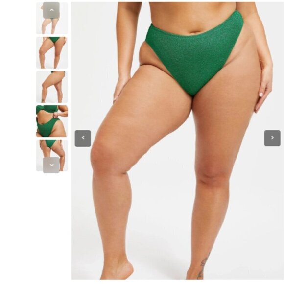 Good American Sparkle Better High Full Coverage Bikini Bottom Size 5/6  2XL-3XL - Picture 3 of 5